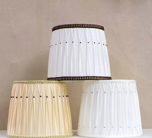 soft back new design pleated fabric lamp shades