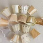 Bell Curve Bowed chandelier mini lamp shades