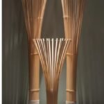 bagong custom made na bamboo table at floor lamp para sa hotel at restaurant na gawa sa China Mf SHADE AND LIGHT FACTORY