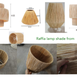 Raffia lamp shades from MEGAFITTING lamp shade company