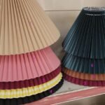 pleated nsalu lampshades ndi nsana wolimba ku China nyali ndi mthunzi fakitale MGF kampani