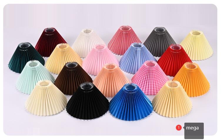 designer DIY pleated hard back fabric lamp shade family 20230603 Made in China sizes at 1600by200H