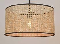 2024 Hexagon hole weaving rattan lamp shade for pendant light made in China lampshade factoryEMGAFITTING