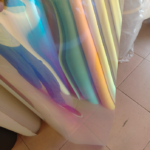 彩虹色PVC硬背織物燈罩中國制造燈罩材料厂MEGAFITTING公司