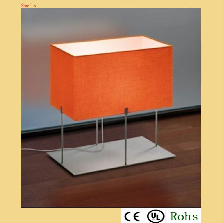 правоаголна портокалова ткаенина за светилка направена во Кина за модерна столна ламба од MEGAFITTING LAMP AND SHADE COMPANY