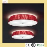 string fabric lamp shade for ceiling light in red string
