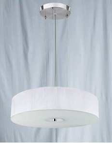 string fabric lamp shade for pendant light in silve and white