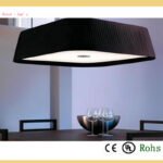 naka-twisted pleated fabric lamp shade black