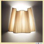 twined pleated fabric lamp shade white fabric wall light